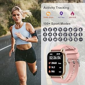 Smart Watch(Answer/Make Call), 1.85" Smartwatch for Men Women IP68 Waterproof, 100+ Sport Modes Fitness Activity Tracker, Heart Rate Sleep Monitor, Pedometer, Smart Watches for Android iOS, 2023 5 51THQLUO8XL. SS300