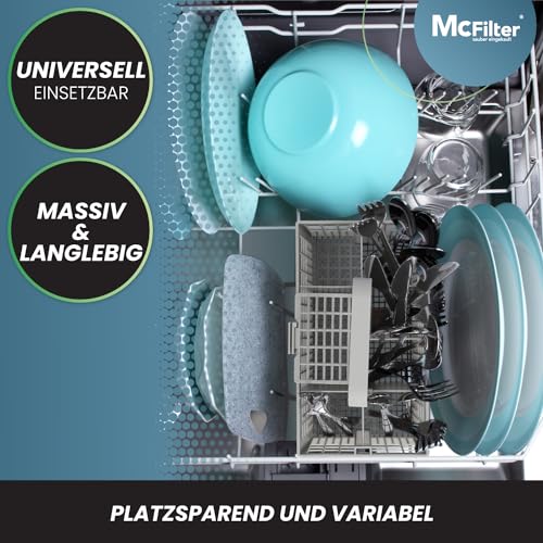 McFilter I Besteckkorb Universal 240 × 136 × 245 mm – Ersatzkorb für viele verschiedene Geschirrspüler I Spülmaschinen I hitzebeständiger Kunststoff I abnahmbarer Tragegriff, Ersatzteil, Zubehör