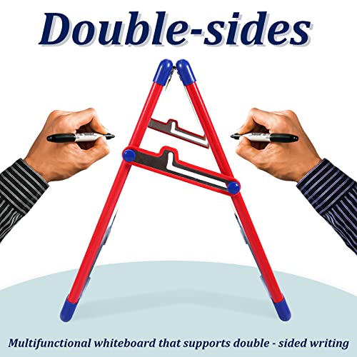 Desktop Drywipe Easel Magnetic Whiteboard Small Double Sided Tabletop Whiteboard Easel Standing Portable Dry Erase Board With 82Pcs Foam Magnets,16.5X12Inch #TOP6