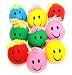 24 Pack Stress Balls | 2 Dozen 2" Inch Neon Smile Face Happy Squeeze and Stress Balls | Assorted Colors