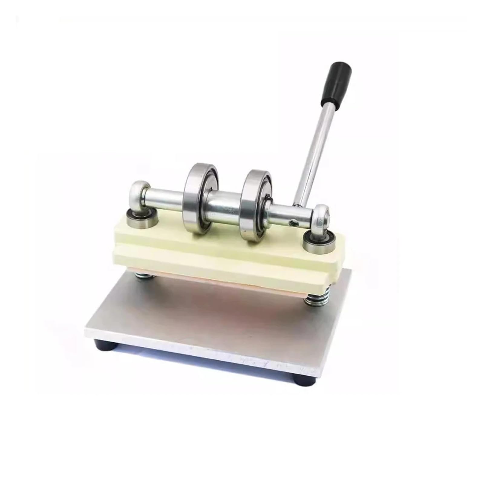 Macchina fustellatrice per pelle a doppia ruota da 0,8 T, pressa manuale fai-da-te, taglierina per carta fotografica/fogli in EVA, punzonatrice e goffratrice per molteplici scenari di applicazione.