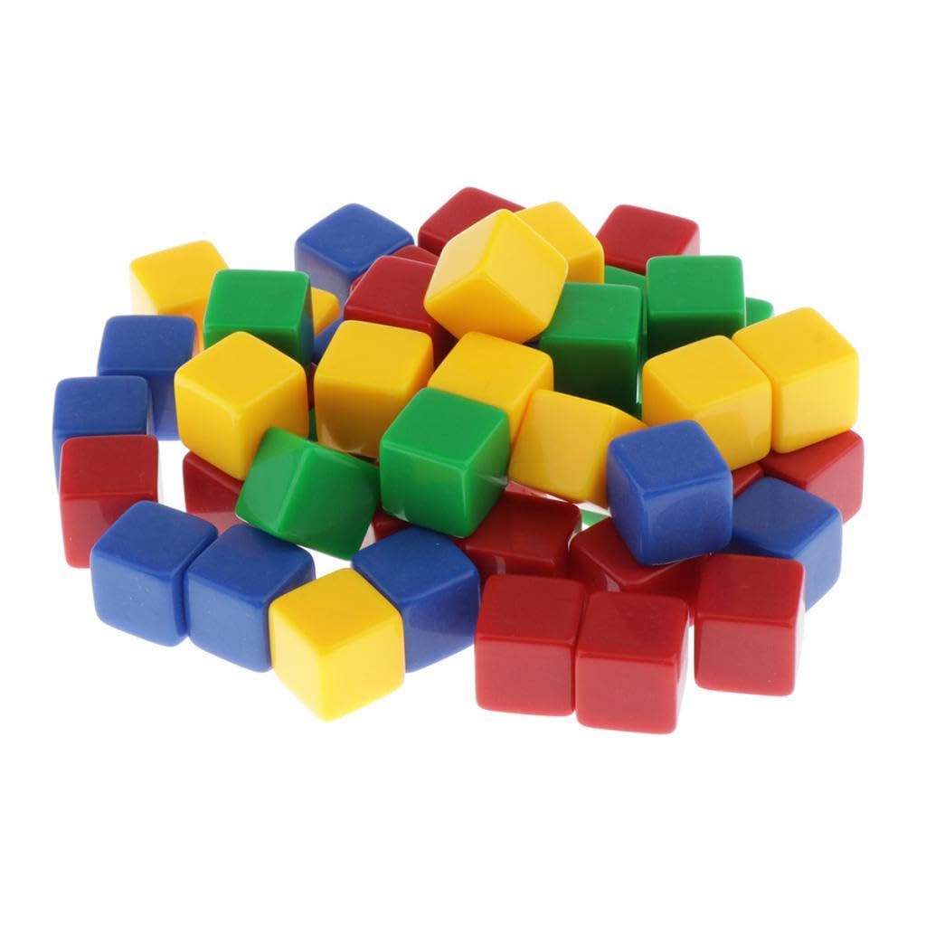 Amagogo Dados D6 en Blanco Opaco de Plástico 100x para Juego de DND