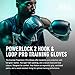Everlast Powerlock 2 Boxing Gloves | Heavy Bag Gloves | SyntheticLeather | Men & Women | Training & Sparring Gloves | Ventilated Design | Multi-Layered Foam Padding | Black / Gray, 14 oz