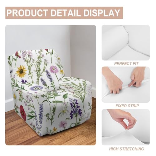 Housse de fauteuil fleurie pour rénover un siège usé facilement