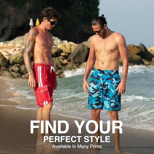 Image of Kanu Surf Men's Big Viper Extended Size Stripe Swim Trunk