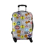 Maleta pequeña Equipaje de Mano rígida Cabina 4 Ruedas 360º 55x35x20cm Estampado Trafico