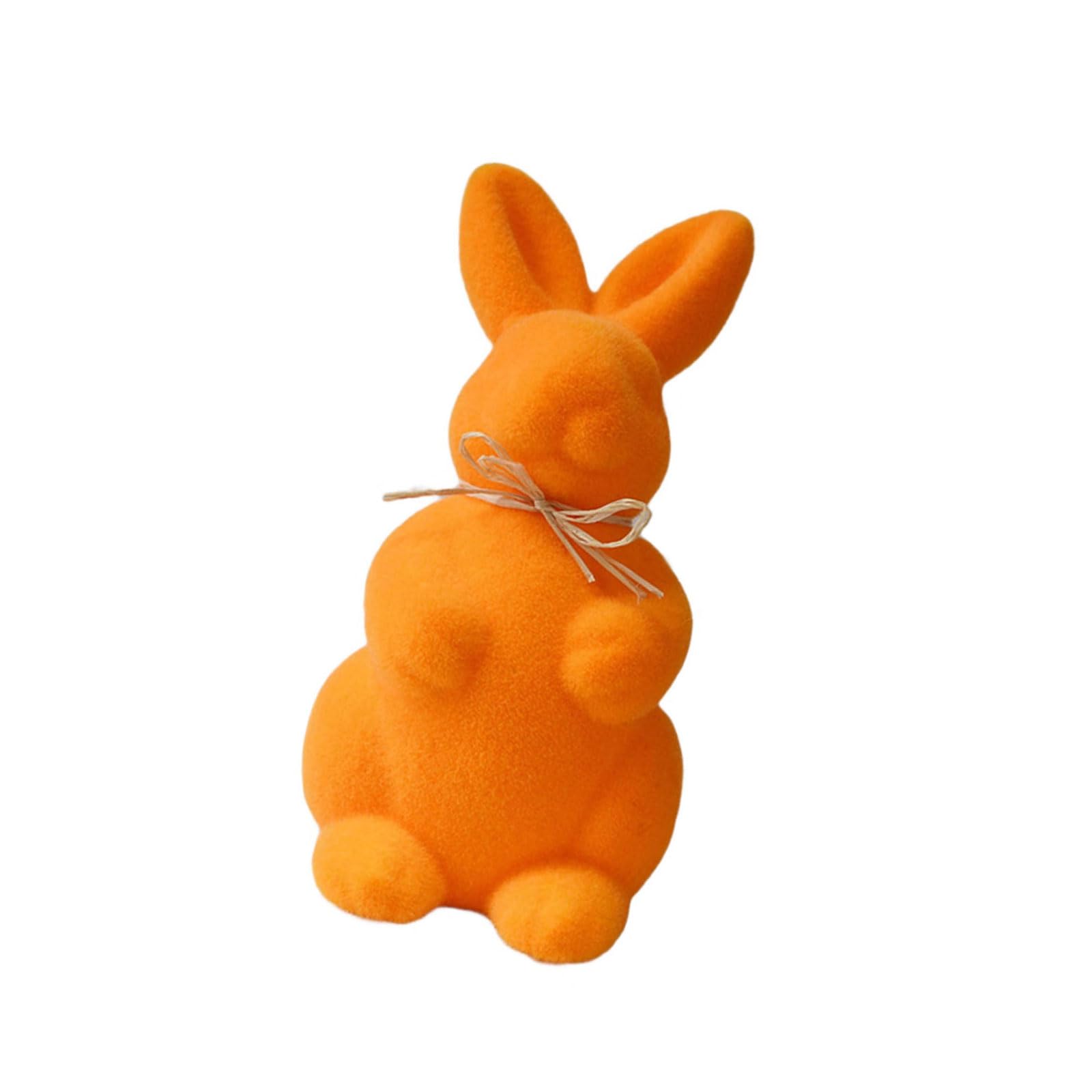 carotoe Holiday Bunnies Figurine for Spring Table and Indoor Decoration Holiday Decoration Lovely Color Optional Bunnies