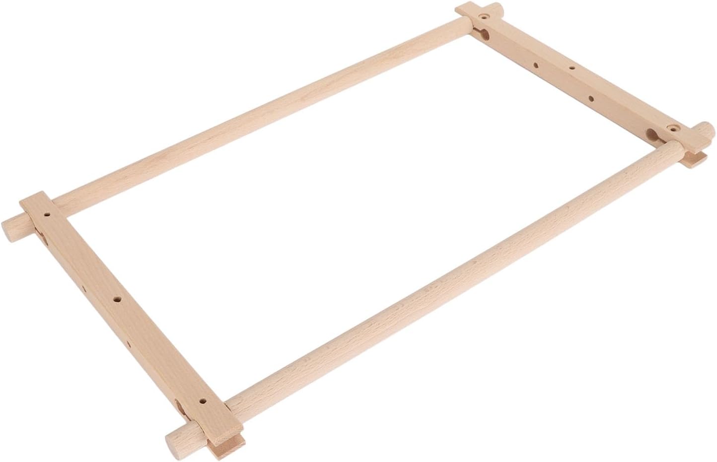 Cross Stitch Frame Rectangular Removable Wood Needlework Stretcher Frame Quilting Hoop Stand for Needlepoint Embroidery Tapestry Crafting Beginners Professionals Beech Wood