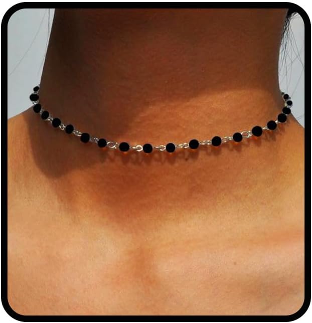 Mosako Boho Beaded Choker Necklace Chain Short Necklaces Jewelry for Women