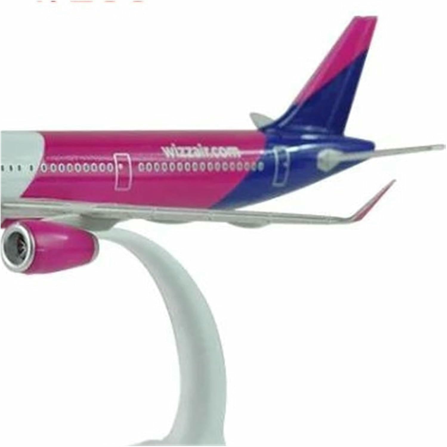 Avión exhibición Escala 22 cm para Wizz Air A321 Base Resina estática avión Terminado maqueta Adorno para área recepción Ideal para Regalar