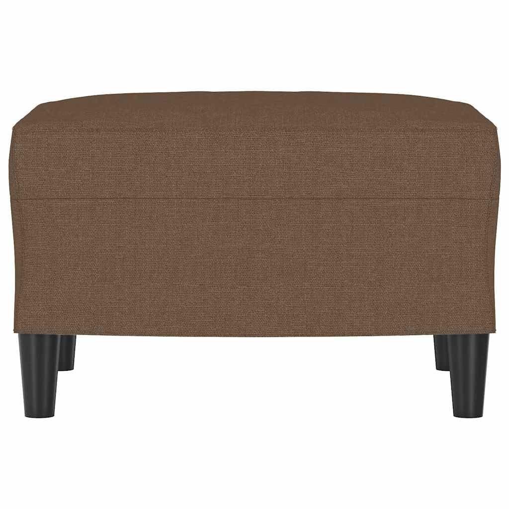 Pufa tekstylny podnóżek brązowy 60x50x41 cm z ramą z płyty przeciwpłytkowej