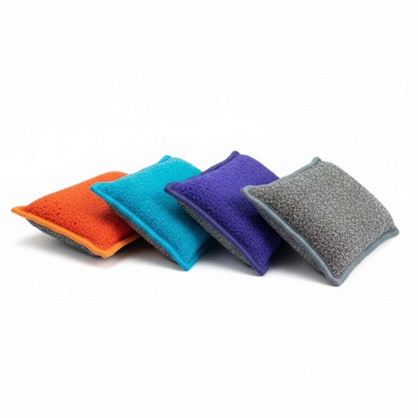 Set di 8 spugne lavabili riutilizzabili | double face | confezione completa 4 colori | efficaci e durevoli | anti-graffio | spugna multisuperficie | stoviglie da cucina | Made in Europe