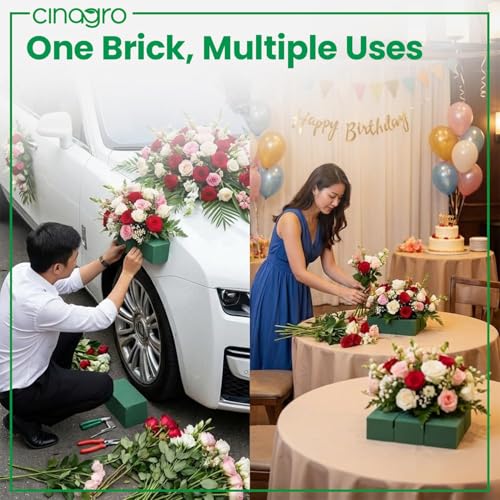 Image of TRAIS-100 PCS Pipe Cleaners, Chenille Stems for Crafts, Fuzzy Craft Pipe Cleaners, Soft Flexible Bendable Sticks for DIY Art Supplies, Kids Crafts, School Projects (2, Green Flower Foam Bricks)