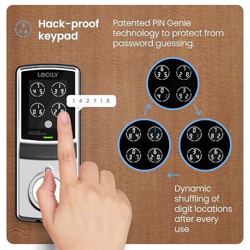Lockly Smart Lock Model 7S, Bluetooth Smart Door Lock, Keyless Entry with PIN Genie® Digital Keypad, Front Door Lock Deadbolt thumbnail 3