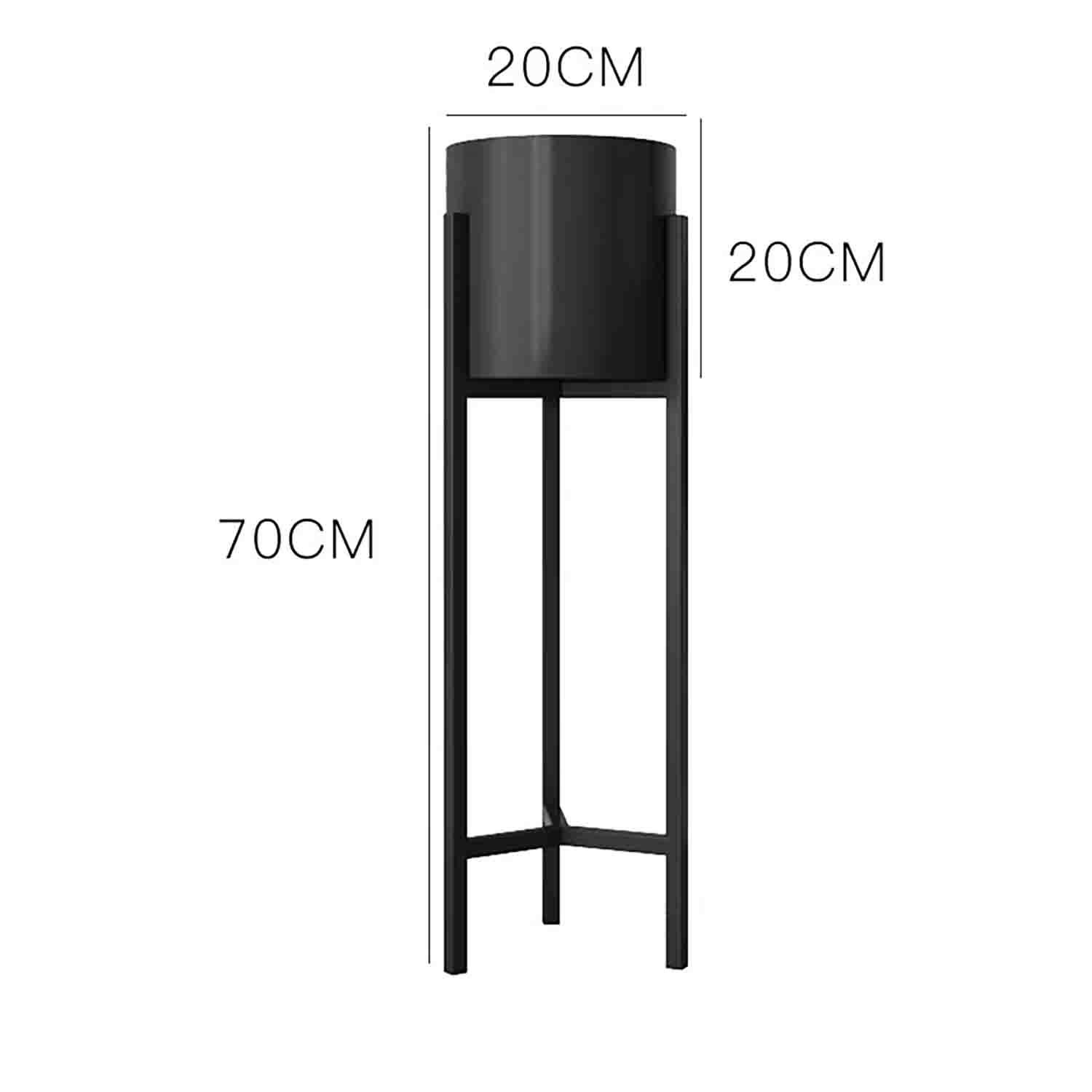 Portavaso Tondo con Piedistallo in Metallo – Ø20 h60 Cm