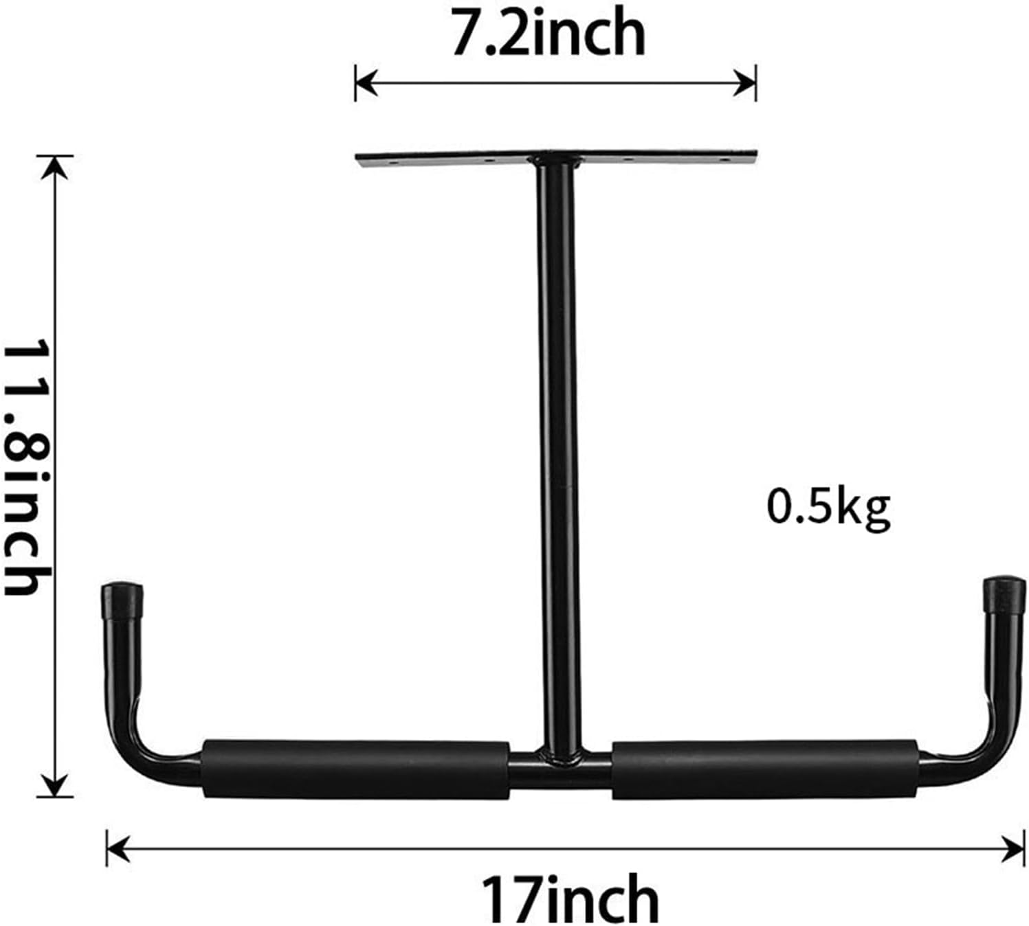 Overhead Garage Storage Hooks,Heavy Duty Ceiling Mounted Storage Rack,Hanging for Lumber,Fishong Rod,Pipe,Ladder (2 Pack)