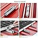 Anbte Solar Panel Bracket Kit, 6 Pcs 7.87 in Aluminium Solar Panel Mounting Rail 30mm/35mm Solar Panel End Clamps, Solar Panel Brackets for Metal Roof, Tin Roof, Flat Roof, Sheet Roof, RV, Silver