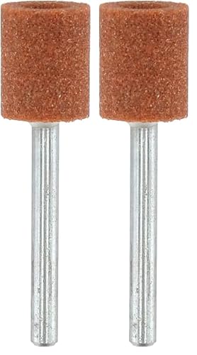 Image of Dremel 932 Aluminium Oxide Grinding Stones Accessory Set, 3 Cylindrical Grinding Stones for Grinding and Sharpening Metals (9,5 mm) (Pack of 2)