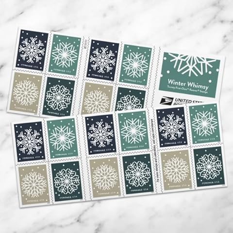 United States Postal Service Winter Whimsy First Class Postage Stamps (1 Booklet, 20 Stamps) Cover