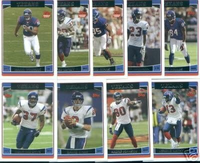 2006 Topps Houston Texans Complete Team Set (9 Cards)