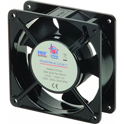 Pump House FM-A-12038-T Axial Fan Motor Terminal 120 mm x 120 mm x 38 mm