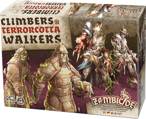 CMON, Zombicide : White Death - Climbers & Terrorcotta Walkers - Extension - Jeu de connaisseurs - Dungeon Crawler - 1 à 6 Joueurs - A partir de 14 Ans - 60 Minutes - Allemand - Multilingue