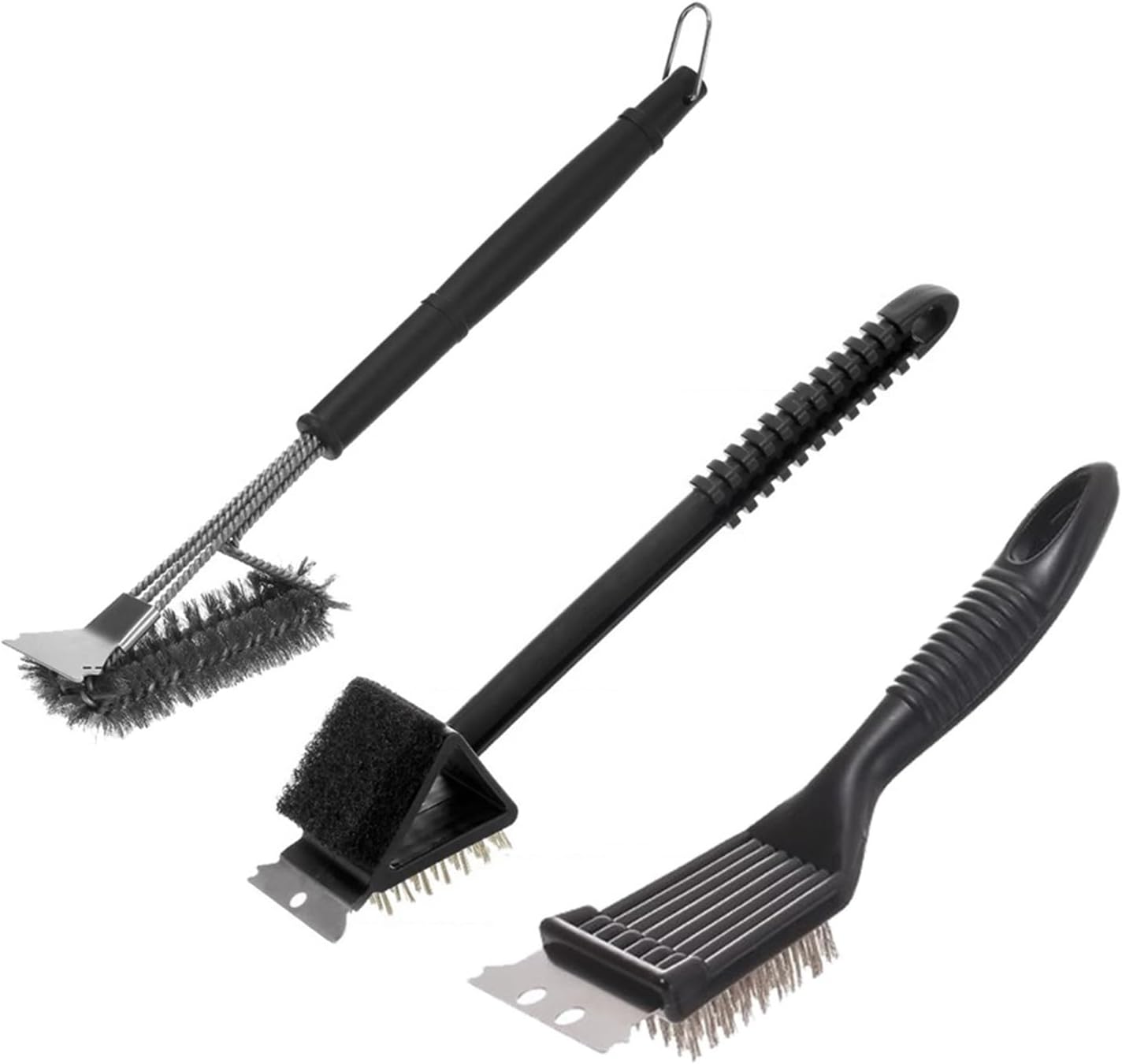 Grill Brush And Scraper, Wire BBQ Grill Brush Outdoor Grill Cleaning Brush BBQ Grill Accessories Safe Grill Cleaner Brush (Color : 3 pcs)