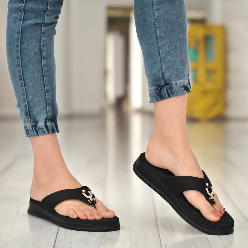 Image of HEALTH FIT Diabetic & Orthopedic with Super Extra Soft Ortho Care Anti-Skid Doubleu Flip-Flops for women Slippers /Doctor Chappal & Footwear HF329