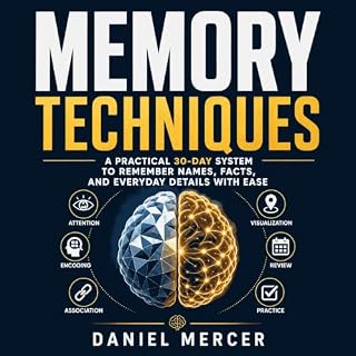 Memory Techniques: A Practical 30-Day System to Remember Names, Facts, and Everyday Details with Ease cover art