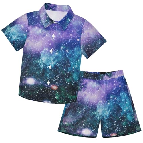 Image of visesunny Little Boys Short Sleeve T-Shirt Beach Shirts for Kids Casual Shorts Set Summer Clothes Outfits