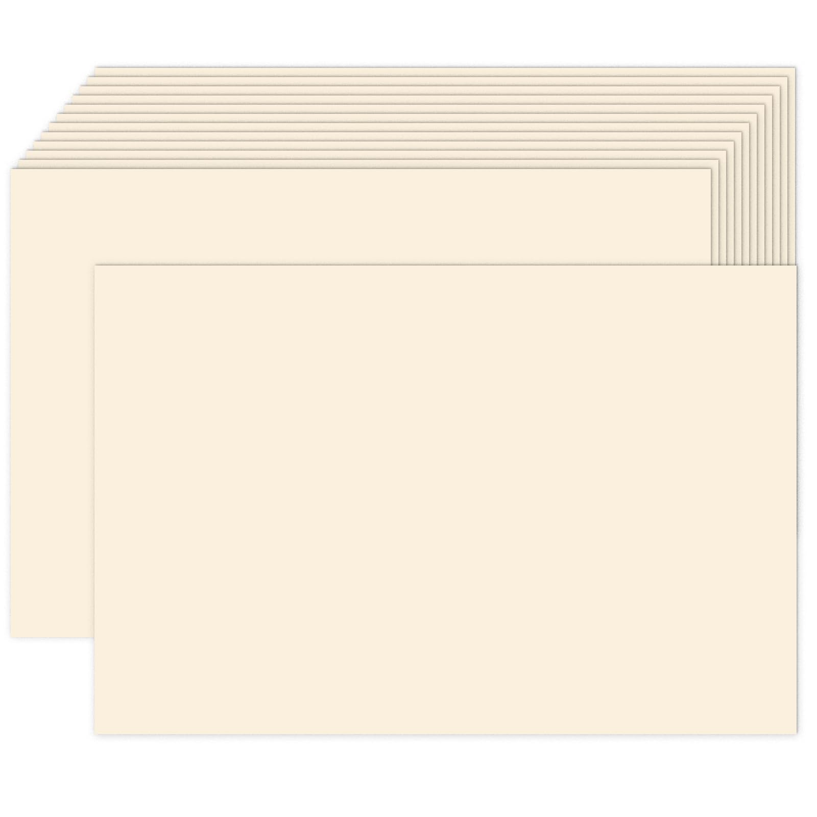 100 Pack 4x6 Ivory Cardstock Blank Index Cards, Goefun 80lb Heavyweight Cream Cardstock Unlined Notecards for Invitations, Postcards, Photo Paper, Recipe Cards