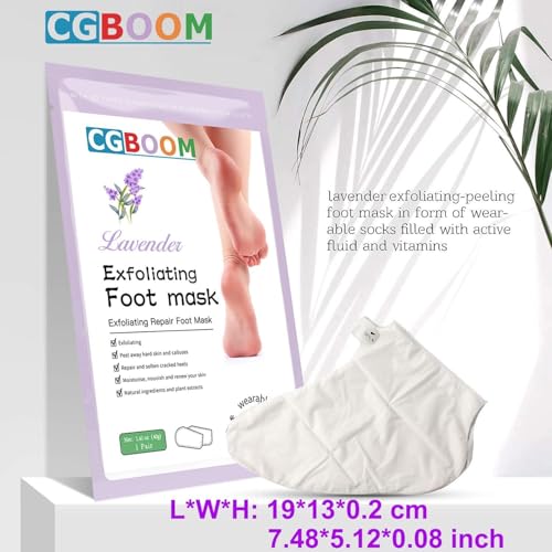 3 pares de máscaras para pies, calcetines para pies, calcetines para callosidades, mascarilla exfoliante para pies, cuidado natural y suave, mascarilla hidratante para pies para hombres y mujeres - imagen 5