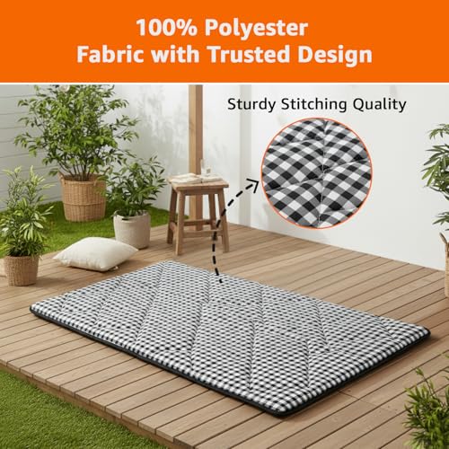 Image of Amazon Brand - Symactive 4x6 Ft Foldable Mattress | 10 MM Thickness | 100% Polyester | Lightweight & Portable | for Floor, Travel, Outdoor, Camping | Single|