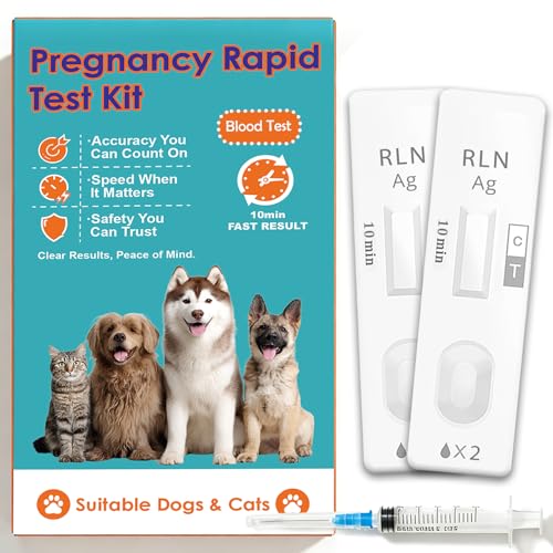 2 Pack Dog & Cat Pregnancy Test Kit – Blood-Based Early Detection for Home & Veterinary Use, Reliable Pet Reproduction Monitoring Tool