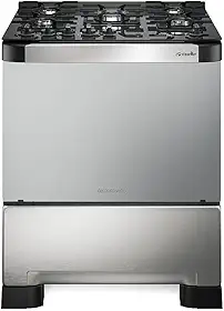 Fogão Mueller 5 bocas Decorato Vetro Inox com timer