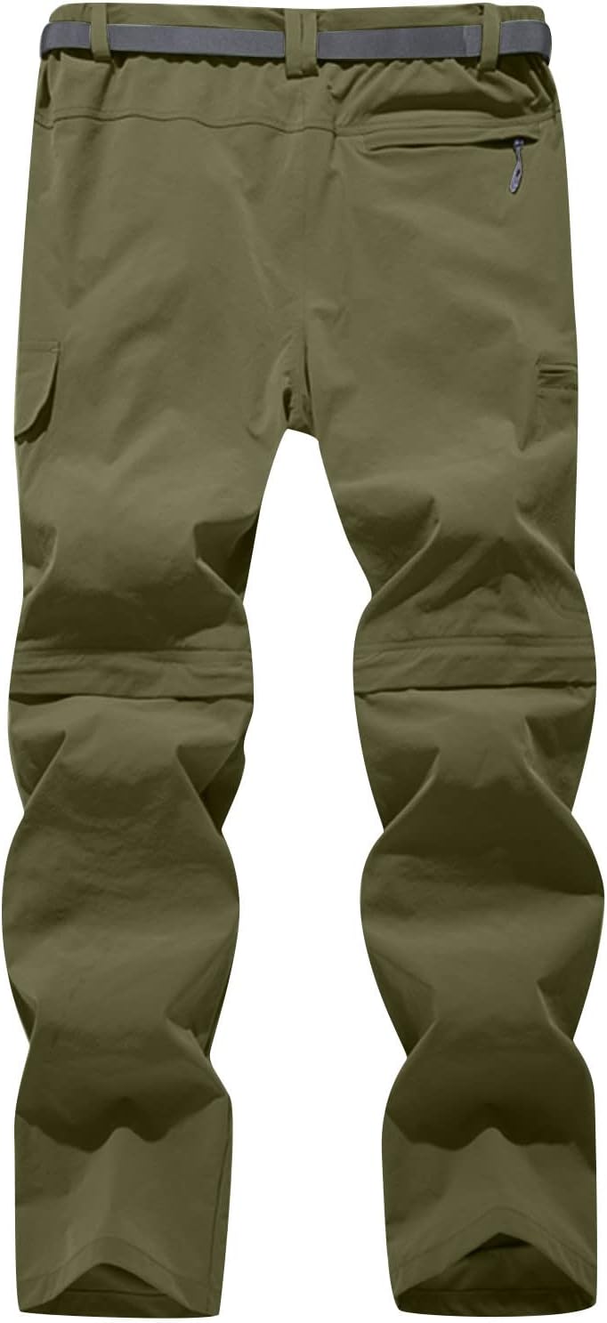 Cambkatl Mens Hiking Pants Outdoor Convertible Waterproof Quick Dry Zip Off Lightweight Fishing Safari Camping Travel Pants