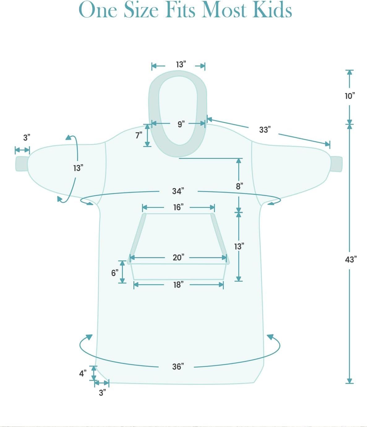 Topblan Blanket Hoodie for Kids Girls Boys Teens, Oversized Flannel & Sherpa Blankets with Hood Pocket and Sleeves - Image 6