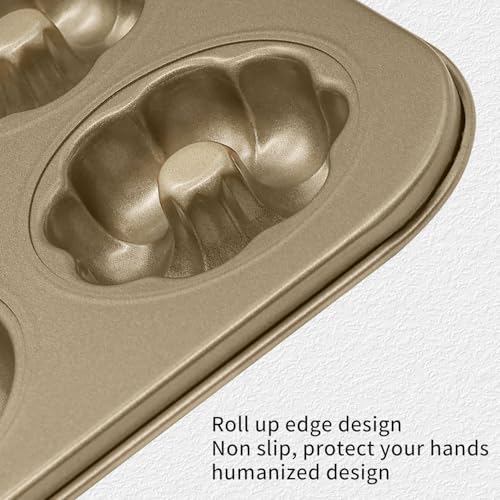 Mu Mianhua Doughnut Molds Baking Tins Nonstick Doughnuts Baking Pans Carbon Steel 12-Cavity Donut Baking Pan 4 Shapes Design Baking Tray for Cake Biscuit Bagel Muffin - Image 4