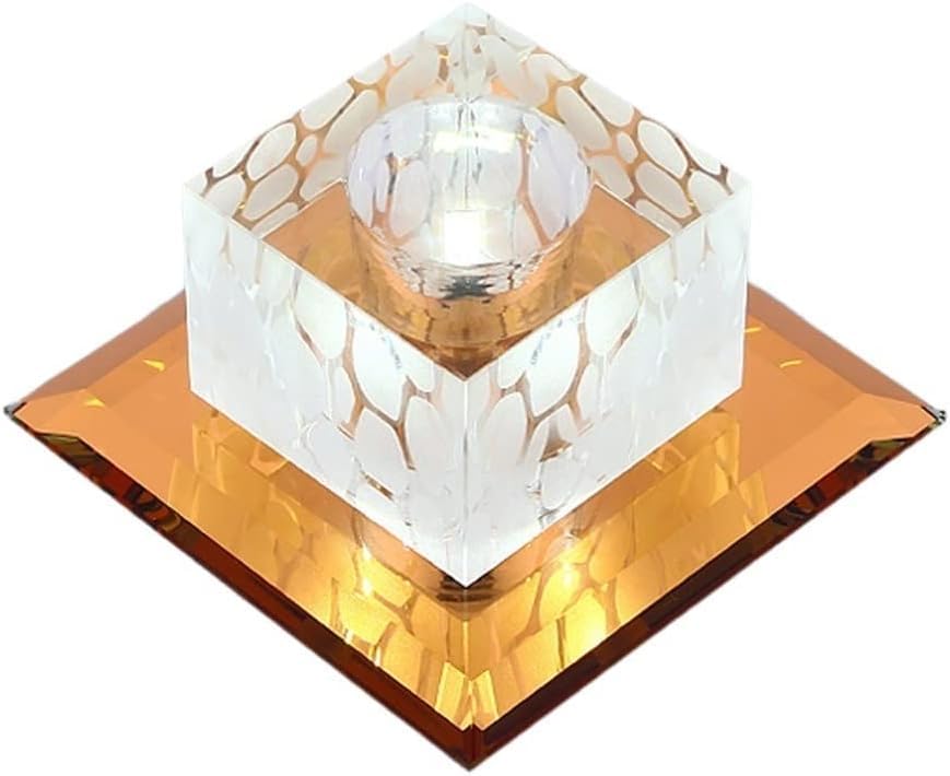 Plafonnier downlight LED blanc pour couloir et entrée design cristal