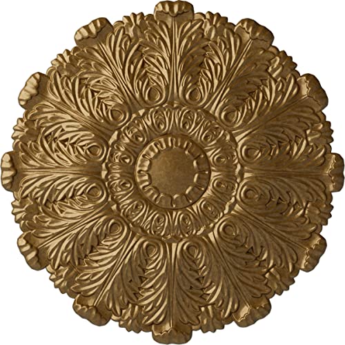 Image of 31 inchOD x 1 1 /2 inchP Durham Ceiling Medallion (Fits Canopies up to 4 1 /4 inch), Hand-Painted Pale Gold