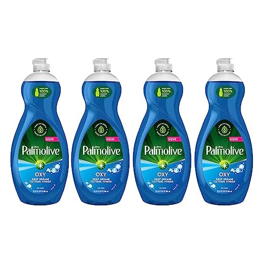 Palmolive Ultra Dishwashing Liquid Dish Soap, Oxy Power Degreaser - 32.5 Fl Oz (Pack of 4)