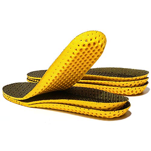 3 Pairs Elastic Shock Absorbing Shoe Insoles Breathable Honeycomb Sneaker Inserts Sports Shoe