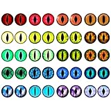 Bcxfbxd 40Pcs 25mm Dragon Eyes Glass Mixed Style Flatback Dome Cat Eyes for Clay Doll Jewelry Making Craft DIY