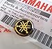 100% Genuine 12mm Diamètre Yamaha Diapason Autocollant Emblème Logo Noir/or Surélevé Gel Bombé Résine Adhésif Moto / Jet Ski / Atv /Motoneige/Guitare