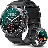 AVUMDA Orologio Smartwatch Uomo, 1,39' Militari Smart Watch con Chiamate,Orologio Fitness Tracker con Contapassi Cardiofrequenzimetro,Lettore Musicale,128 Modalità Sport,Orologio Sportivo Uomo
