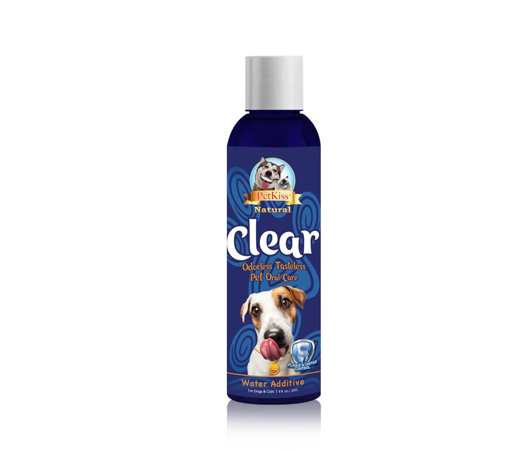 Pet Kiss Clear Odorless Plaque and Tartar Water additive, 8 oz