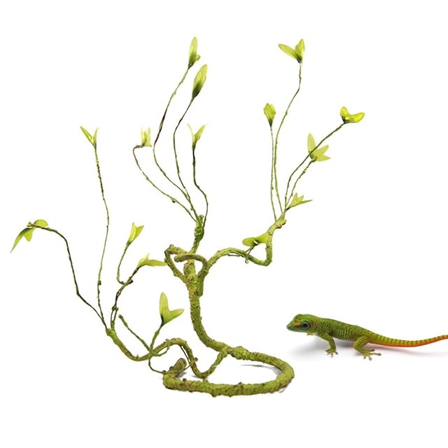 DONGKER Rama de decoración de terrario para reptiles, ramas trepadoras de reptiles