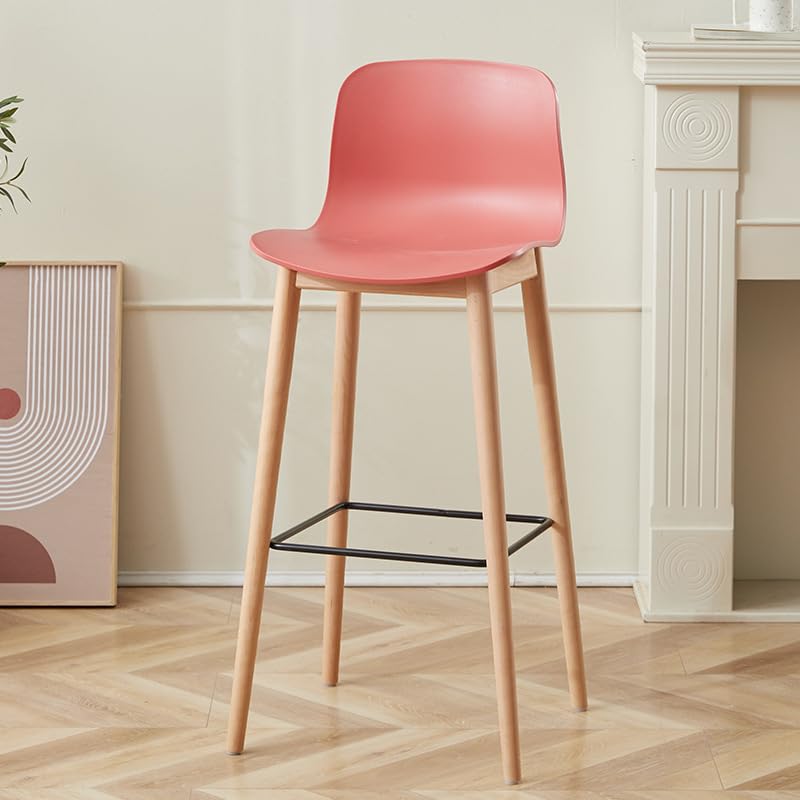 Chaise de bar haute rembourrée en bois pour soulager le dos au comptoir