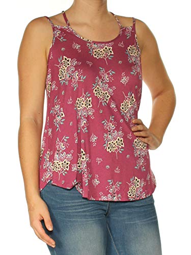 Juniors Printed Double Strap Tank Top