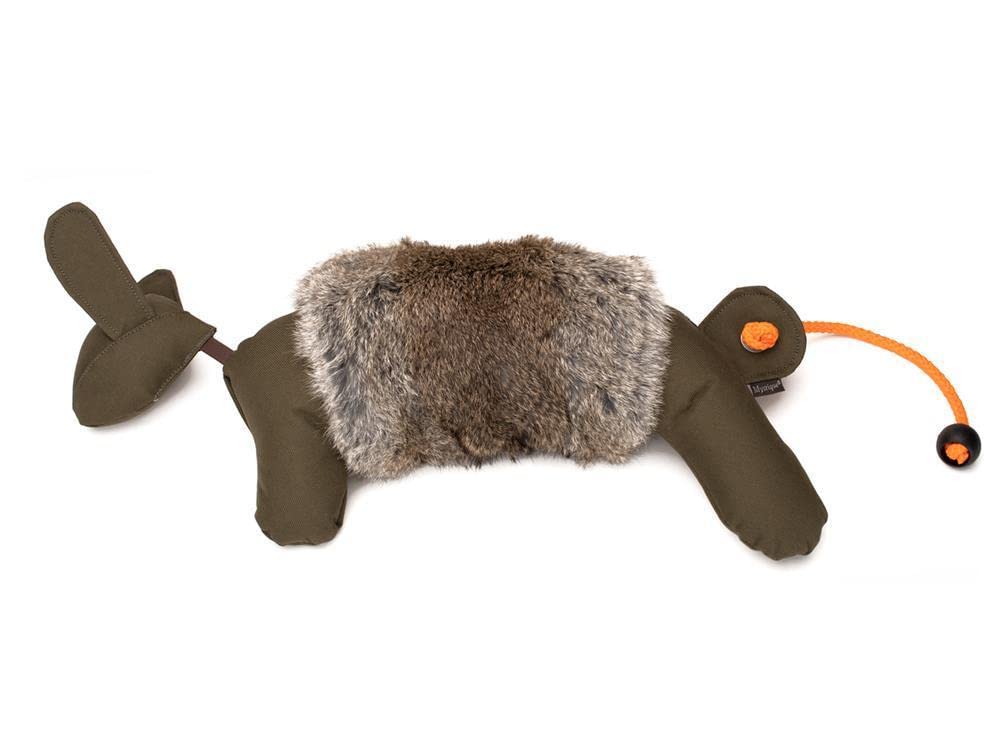Mystique Rabbit Dog Dummy mit Fell Cover Khaki L